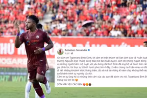 Rafaelson chia tay Bình Định sau hai năm gắn bó.
