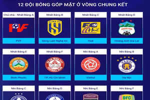 Danh sách 12 đội tham dự VCK U17 quốc gia 2023.