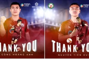 Lý Công Hoàng Anh và Tiến Duy chia tay Bình Định FC.