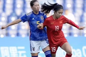 Tuyển nữ Việt Nam thua cách biệt trước Nhật Bản ở vòng loại Olympic.