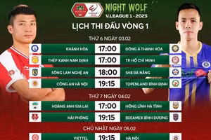 Lịch thi đấu vòng 1 V.League 2023.
