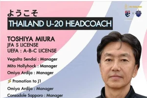 HLV Toshiya Miura được bổ nhiệm dẫn dắt U20 Thái Lan.