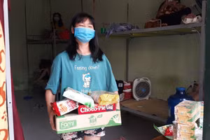 Học sinh Trường THCS Tân Châu ổn định cuộc sống trong khu cách ly.