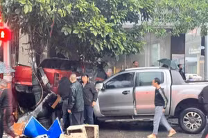 Hiện trường vụ tai nạn.