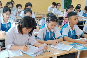 Học sinh lớp 9 ở Thái Bình đang chạy nước rút cho kỳ thi vào lớp 10.