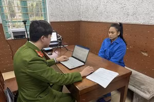 Bị can Ngọc tại cơ quan điều tra.