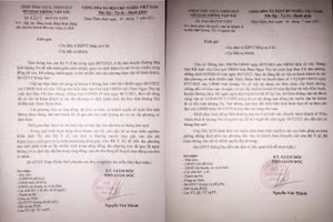 Cả 2 văn bản này đều do ông Nguyễn Văn Thành - Phó giám đốc Sở GTVT tỉnh Thừa Thiên Huế ký cùng trong ngày 10/7