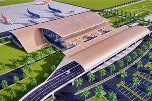 Phối cảnh về kiến trúc nhà ga hành khách Cảng hàng không Quảng Trị.