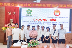 Học sinh trúng sơ tuyển học bổng Isshin - Asahi năm 2022 cùng Hội Khuyến tỉnh Quảng Trị.