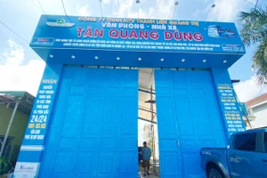 Trụ sở nhà xe Tân Quang Dũng tại TP Đông Hà (tỉnh Quảng Trị)