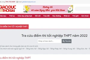 Công bố điểm thi tốt nghiệp THPT năm 2022