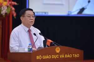 Trưởng ban Tuyên giáo Trung ương Nguyễn Trọng Nghĩa phát biểu tại Hội nghị.