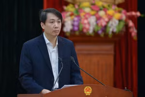 Ông Phạm Quang Hưng, Cục trưởng Cục Hợp tác quốc tế, Bộ Giáo dục và Đào tạo phát biểu tại hội thảo.