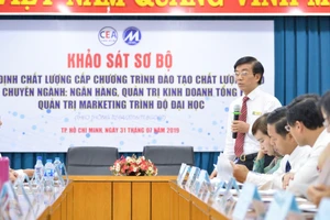 Ảnh minh họa: Khảo sát sơ bộ Kiểm định chất lượng cấp chương trình đào tạo chất lượng cao Trường Đại học Tài chính – Marketing. Ảnh từ website nhà trường