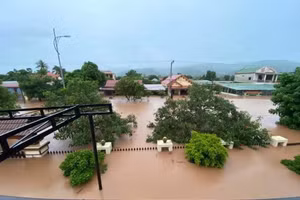 Mưa lũ làm huyện Hướng Hóa, Quảng Trị thiệt hại nặng nề. Ảnh: Cổng thông tin điện tử huyện Hướng Hóa, Quảng Trị.