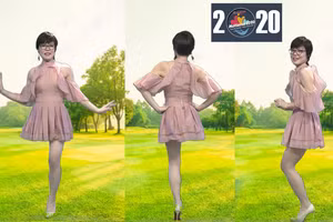 Hoa khôi Vầng trăng khuyết 2019 - Đại sứ Chương trình Mottainai 2020 Bế Thị Băng - với điệu nhảy Cha Cha Cha.