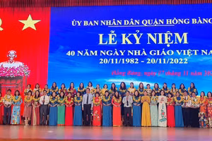 Ngành Giáo dục quận Hồng Bàng long trọng kỷ niệm 40 năm Ngày nhà giáo Việt Nam.