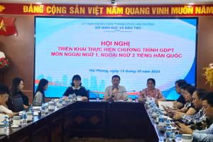 Hội nghị triển khai thực hiện Chương trình GDPT môn Ngoại ngữ 1,2 tiếng Hàn Quốc.
