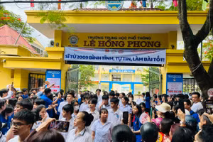 Điểm thi Trường THPT Lê Hồng Phong, quận Hồng Bàng.