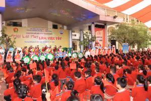 Chuyên đề đội cấp thành phố tại Trường Tiểu học Lê Hồng Phong, quận Ngô Quyền, TP Hải Phòng.