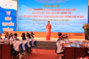 Giờ lên lớp minh hoạ của cô và trò Trường THCS Chu Văn An.