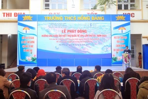 Lễ phát động cuộc thi viết thư UPU lần thứ 50 được tổ chức tại Trường THCS Hồng Bàng