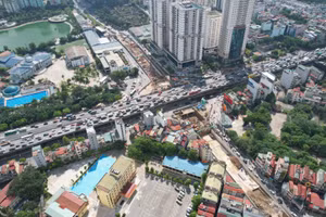 Toàn cảnh dự án gầm chui 700 tỷ dự kiến thông xe vào tháng 10/2022.