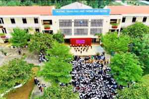 Trường THPT Ngô Quyền (huyện đảo Phú Quý) lần đầu tiên được chọn là điểm thi Kỳ thi tốt nghiệp THPT. Ảnh minh hoạ/NTCC.