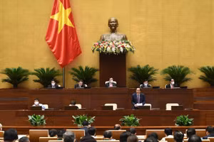 Bộ trưởng Bộ Lao động Thương binh và Xã hội Đào Ngọc Dung phát biểu giải trình