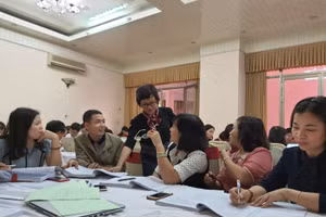 Một lớp tập huấn, bồi dưỡng cán bộ quản lý cơ sở giáo dục phổ thông cốt cán tại TP Hải Phòng