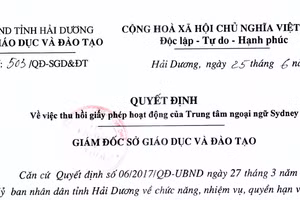Hải Dương thu hồi giấy phép hoạt động của 4 trung tâm ngoại ngữ