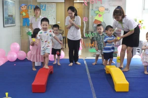 Giờ học của trẻ Trường Mầm non EduPlay Hà Nội