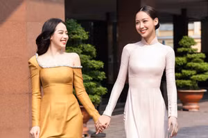 Bảo Ngọc, Thanh Thủy khoe nhan sắc ngọt ngào khi diện áo dài