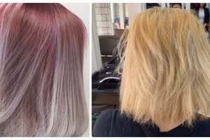 Tóc nhuộm "xuống cấp" do chăm sóc không đúng cách.