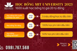 Xét tuyển online bằng học bạ với thao tác đơn giản, thí sinh có nhiều cơ hội nhận học bổng giá trị ngay từ bây giờ. 