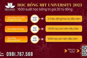 Xét tuyển online bằng học bạ với thao tác đơn giản, thí sinh có nhiều cơ hội nhận học bổng giá trị ngay từ bây giờ. 