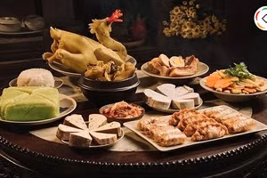 Mâm cúng giao thừa trong nhà