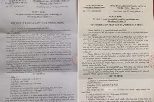 Ông Thành và ông Hà đề nghị xem xét lại việc phạt bổ sung (tịch thu phương tiện vi phạm) tại các quyết định xử phạt. Ảnh: Trần Thọ