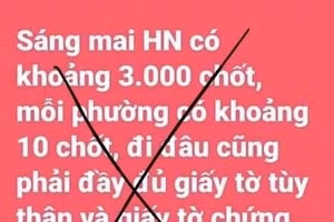 Thông tin sai sự thật lan truyền trên mạng xã hội.