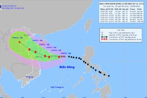 Hình ảnh vệ tinh của cơn bão Conson.