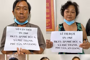 5 đối tượng trong 1 gia đình phạm tội liên quan đến ma túy. Ảnh: Công an An Giang.