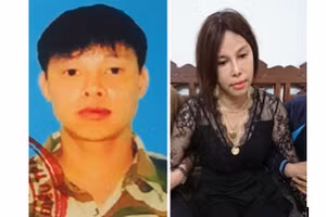 Bùi Văn Lĩnh trước và sau khi chuyển giới thành phụ nữ.