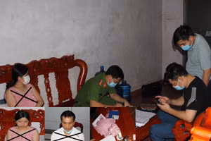 Cơ quan công an bắt giữ đối tượng Thảo và Khánh (dấu X)