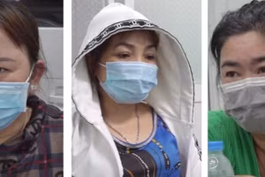 Một số đối tượng trong đường dây bị cơ quan công an tạm giữ.