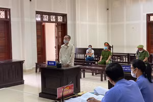 Bị cáo Phạm Văn Phúc tại phiên toà xét xử. Ảnh: Công an Quảng Ninh.