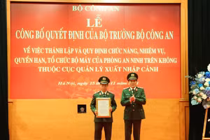 Bộ Công an ra mắt lực lượng An ninh trên không