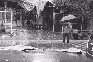 Hiện trường vụ tai nạn giao thông khiến 2 người tử vong.