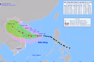 Hình ảnh vệ tinh của cơn bão Conson.