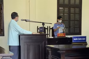 Bị cáo Lê Thành An tại phiên toà xét xử.