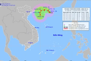 Hình ảnh vệ tinh cơn bão số 3 trên biển Đông.